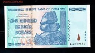 100 billion dollars Hyperinflation in Zimbabwe 100 триллионов долларов одной купюрой