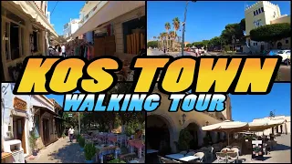 KOS TOWN Walking Tour - Kos - Greece (4k)