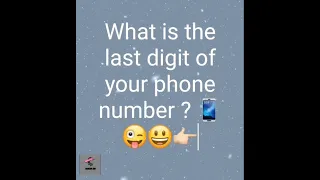 Choose last digit of 📱 phone no.||fun quiz#funnyvideo