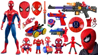 Spider-man Toys Collection Unboxing Review-Cloak，Robots，Mask，gloves，pistol，Shield，Laser sword