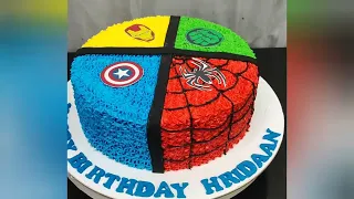 Avengers theme cake design | without fondant @rahul.mahra_93