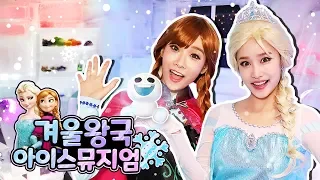 Princess Play with Elsa from Frozen in Ice Museum!! -Jini