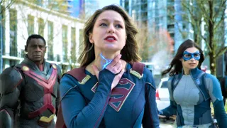 Team Supergirl Vs Giant Magical Cat and Nyxly threats Supergirl to give Mxyzptlk || Supergirl 6x11
