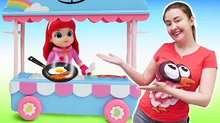 Новое видео про игры в куклы и игрушки: Радужная Руби открывает кафе! Rainbow Ruby для девочек