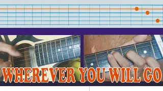 Wherever you will go by The Calling Guitar Tutorial Plucking with Slow Demo