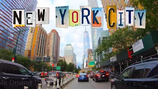 New York City 4k - Driving Downtown Manhattan - New York, USA