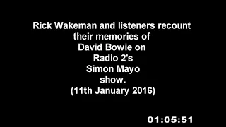 Memories of David Bowie on Radio 2