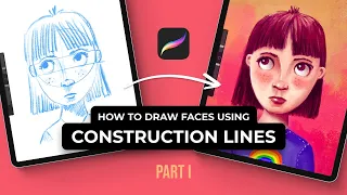 How To Draw Cartoon Faces With Construction Lines - Part 1 (#Shorts)