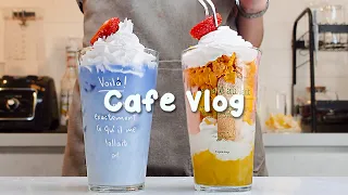 🍨알록달록 개인카페 브이로그💐30mins Cafe Vlog/카페브이로그/cafe vlog/asmr/Tasty Coffee#504