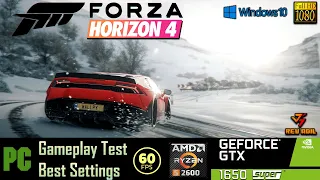 Forza Horizon 4 on GTX 1650 SUPER | Best Settings | PC Gameplay | 1080p60FPS | Ryzen 5 2600