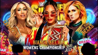 WWE 2K22 Carmella vs Bianca Belair vs Becky Lynch SummerSlam 2022 Predictions