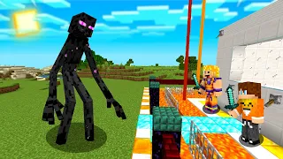 TAJNA BAZA vs MUTANT ENDERMAN w Minecraft!