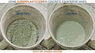 Superplasticizer for concrete countertop mix