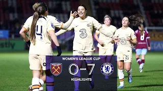 Chelsea vs West Ham 7-0 Highlights | Women's League Cup Semifinals