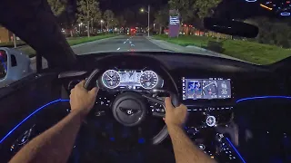 2022 Bentley Flying Spur Hybrid POV Night Drive (3D Audio)(ASMR)
