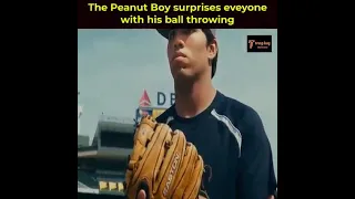 The peanut Boy surprises everyone with his ball throwing