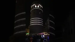 Istanbul's Galata Tower 3D Lights show