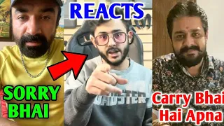 Ajaz Khan Says SORRY To CarryMinati! - His Reaction | Hindustani Bhau Support Carry Vs Ajaz Khan |