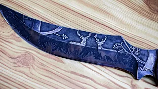 Making a professional hunting knife from Truck Leaf Spring