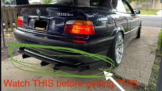 E36 M3 rear bumper insert/diffuser on NON M E36.