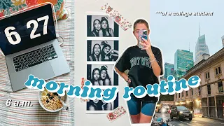 6AM COLLEGE MORNING ROUTINE | productive, healthy habits, & slaying