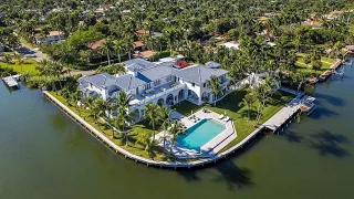 $16,500,000! Stunning Florida Mansion sitting on triple corner lot offers spectacular water views