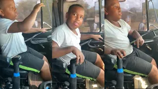 A 9 Year old  boy from cayman Driving A Dump Truck🇫🇰 #kenworth #peterbilt #truck