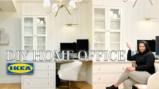 DIY HOME OFFICE BUILT-IN part 1 | IKEA hack with Havsta + Hemnes Dresser | House to Home Update