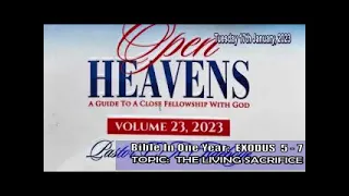 Open Heavens Tuesday 17th January, 2023