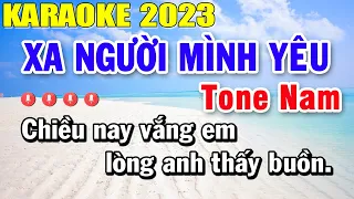 Xa Người Mình Yêu Karaoke Tone Nam Nhạc Sống 2023 | Trọng Hiếu