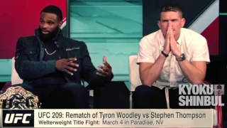 Heated Argument of Tyron Woodley vs Stephen Thompson UFC 209