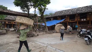 Nhà Sàn Gái Bản ( T 15 ) | Các kỹ sư nhà lợp mái cầu gỗ - mâm khủng cổ người Thái đã về đến nhà