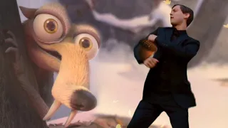 Bully Maguire bullies Scrat in Ice Age