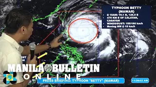 Typhoon Betty slows down as it moves northwestward over PH sea east of Cagayan