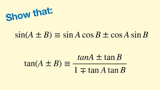 The Sum and Difference Formulas - derivations (3 of 4: Trigonometric Identities) (A level)