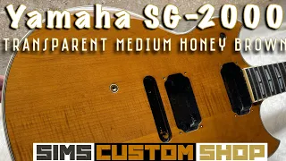 Yamaha SG-2000 Guitar Refinish - Transparent Honey Brown by Sims Custom Shop