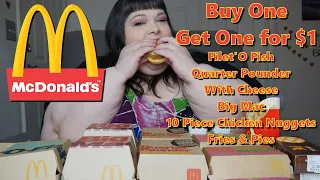 McDonald's Buy One Get One for $1 Everything Mukbang