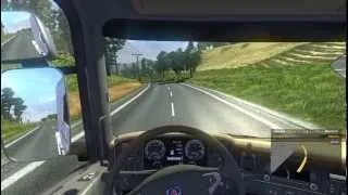 Euro Truck Simulator 2 - driving Scania over 150 km/h