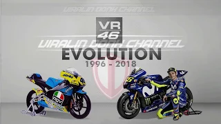 THE EVOLUTION VR|46 VALENTINO ROSSI GP BIKE LIVERY 1996 UNTIL NOW