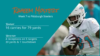 Raheem Mostert RB Miami Dolphins | Every play | 2022 | Week 7 vs Pittsburgh Steelers