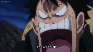 Luffy's mad at Kaido Being Drunk in a Battle | Funny Fight | One Piece 1064