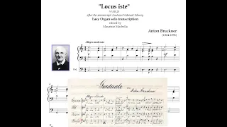 Anton Bruckner (1824-1896):  Locus iste - Easy organ transcription for Church Service.