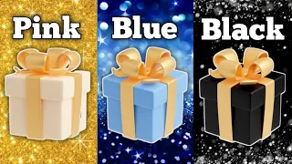 Choose your gift box🎁🥵🤢💖||3 gift box challenge||Yellow Black Blue || #chooseyourgift #3giftbox