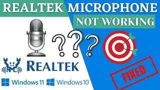 Realtek microphone not working windows 11