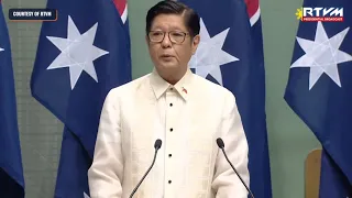 Philippine President Marcos addresses Australian Parliament