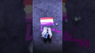 Spray painting Lesbian flag then... #shorts #drawing #roblox #part2