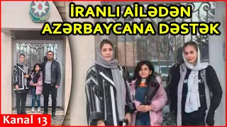 Güneyli ailələr Azərbaycanın Təbrizdəki Baş Konsulluğunun qarşısına gül dəstələri düzür