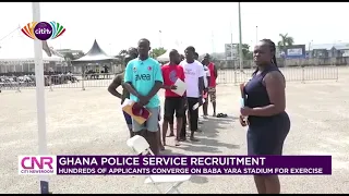Hundreds of job seekers mass up at Baba Yara stadium for Ghana Police Service recruitment