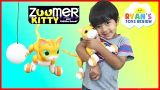 Zoomer Kitty Whiskers The Orange Tabby Unboxing and Play with Ryan ToysReview