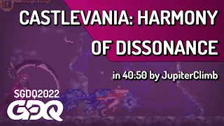 Castlevania: Harmony of Dissonance by JupiterClimb in 40:50 - Summer Games Done Quick 2022